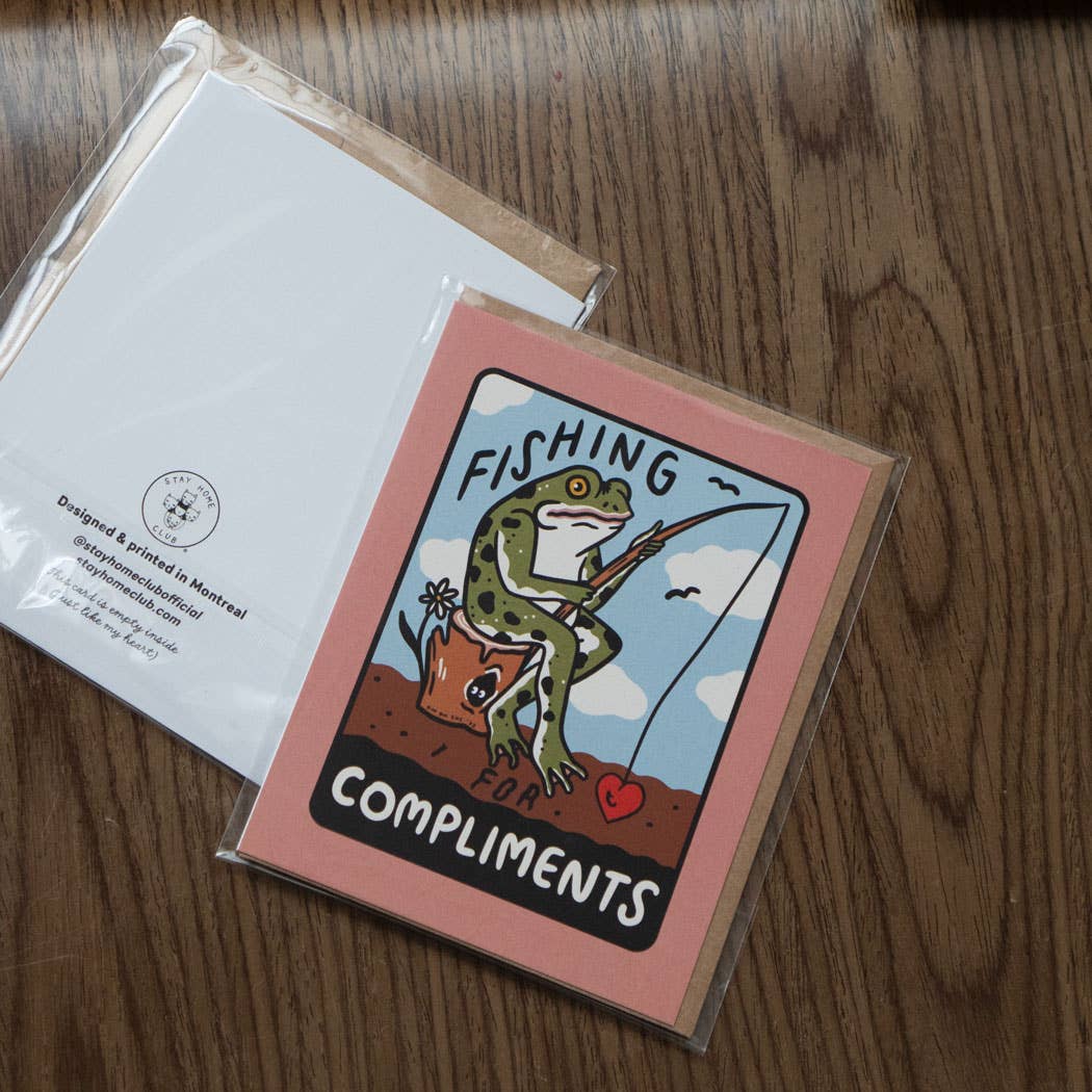 Fishing for Compliments Greeting Card
